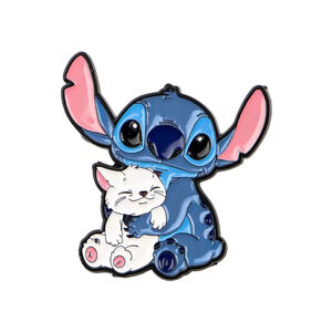 Disney Inspired Lilo and Stitch With Cat Enamel Pin Gift